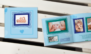 Fotokniha - Knižní vazba 30x30 cm | TAFOTKA.cz - Kudrlinky modrá